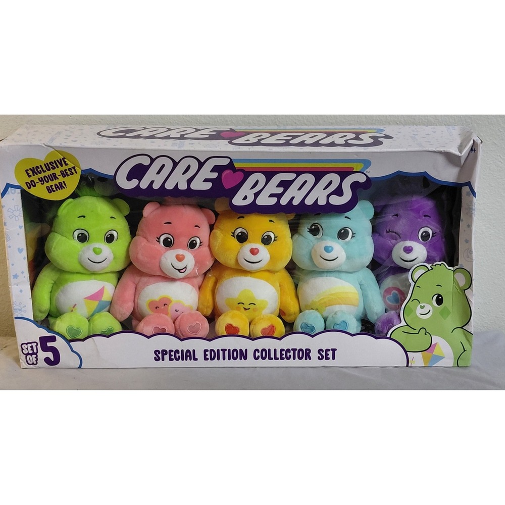 Care Bears Special Edition Collector Set 5 9" Plush Do-Your-Best Bear Exclusive